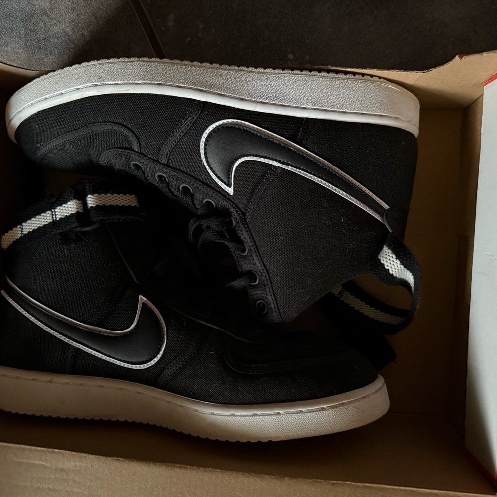 Nike Black and White High-Top Sneakers